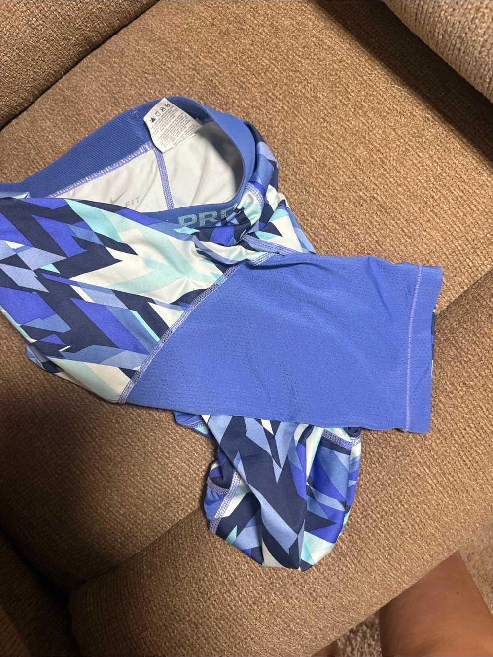 Nike Kids' Blue Geometric Leggings